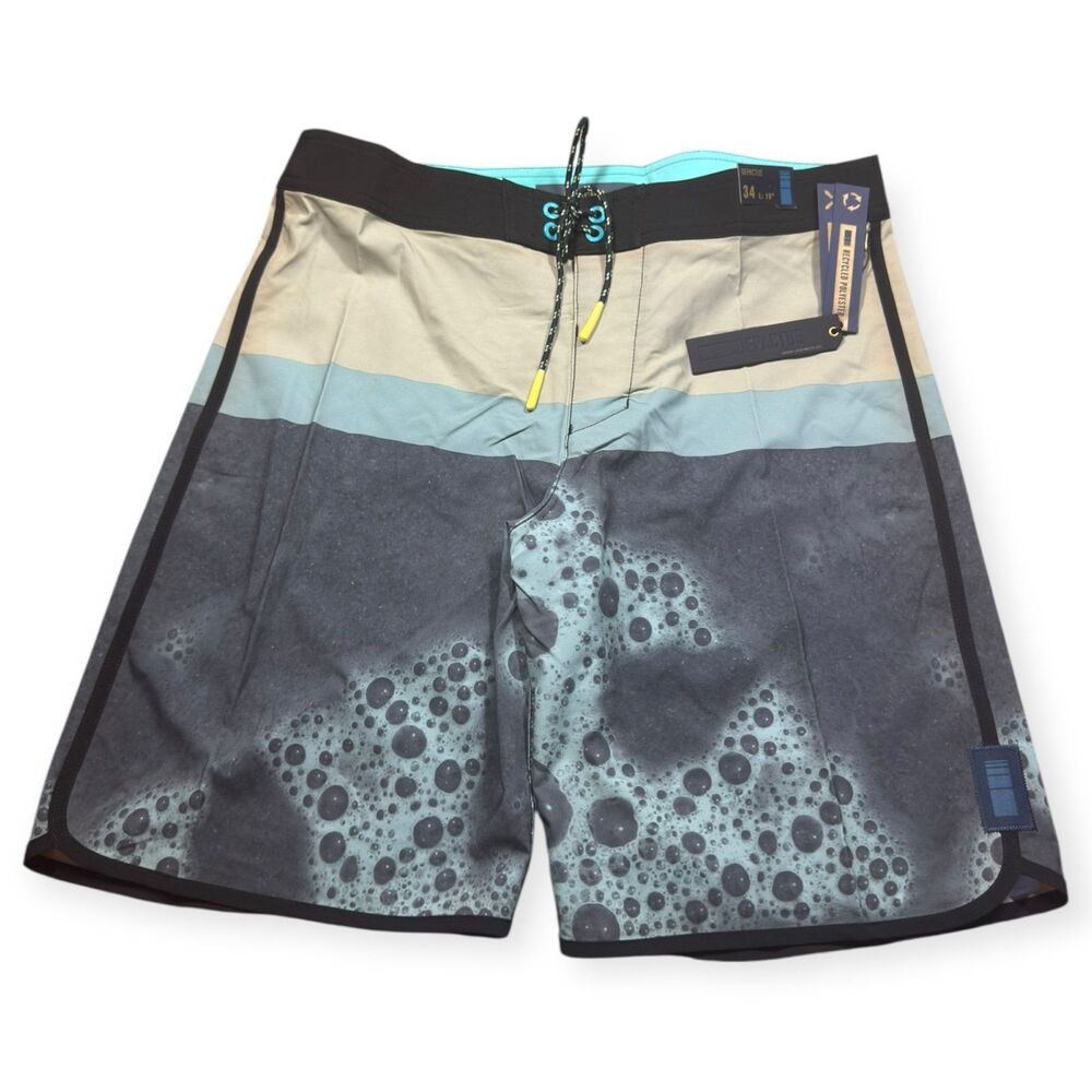 Depactus Head High Board Shorts Waist‎ 34” Multi Color 4 Way Stretch BeachWear